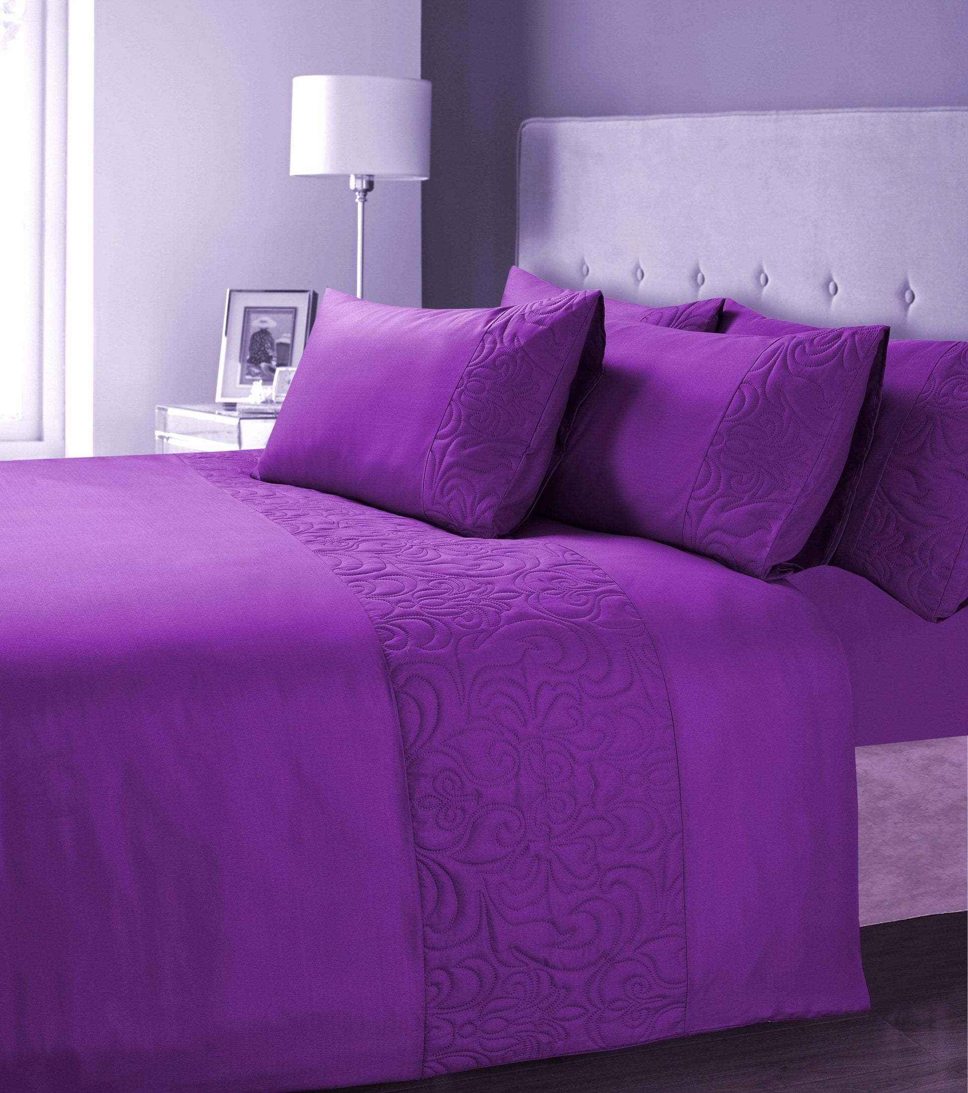 Venezia Duvet Set SINGLE / PURPLE OLIVIA ROCCO Duvet Cover