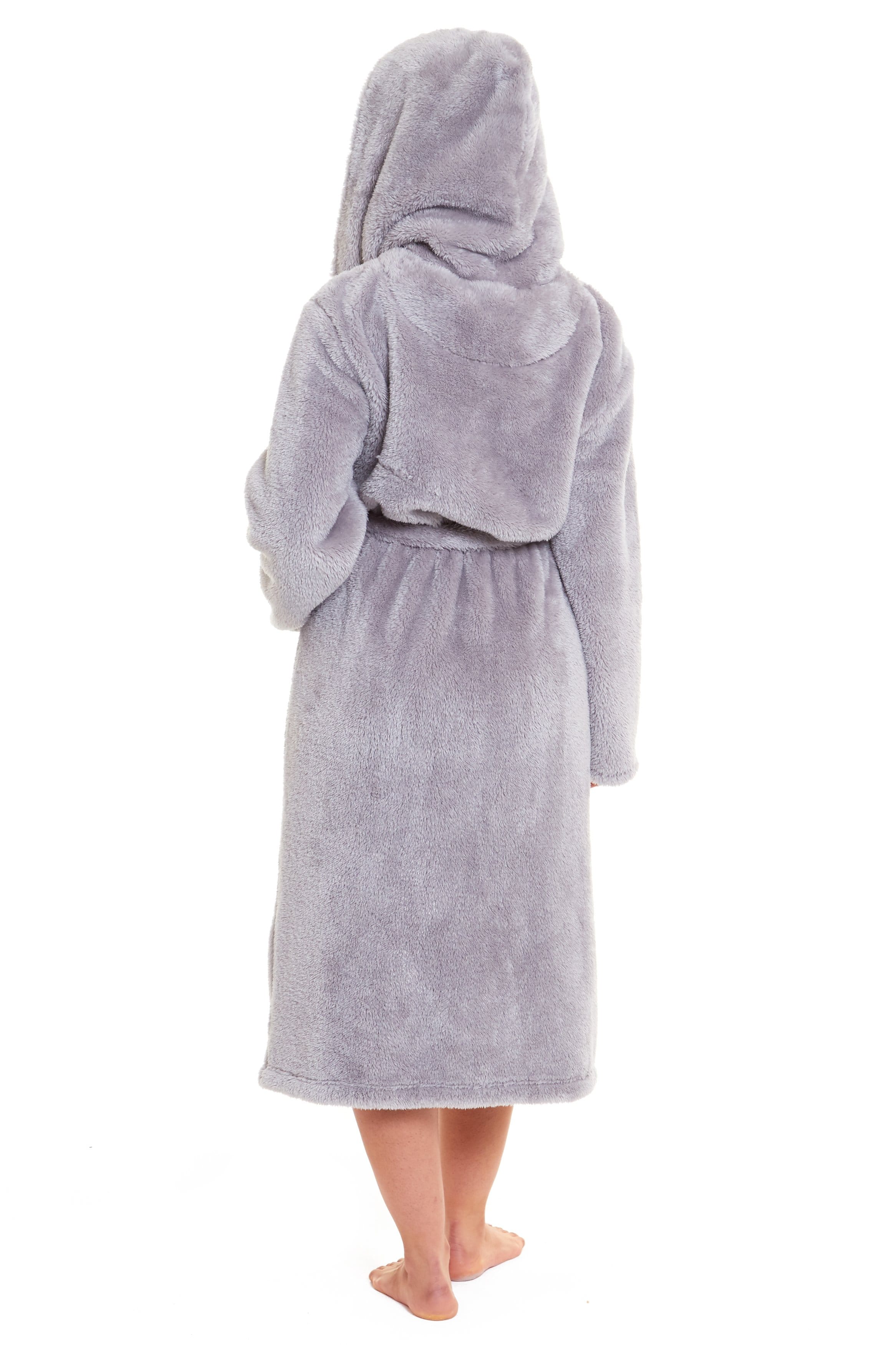 Luxury fleece dressing gowns with hood sale