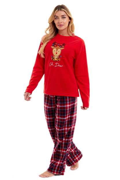 Reindeer Polar Fleece Pyjama Set, Christmas Gift Daisy Dreamer Pyjamas