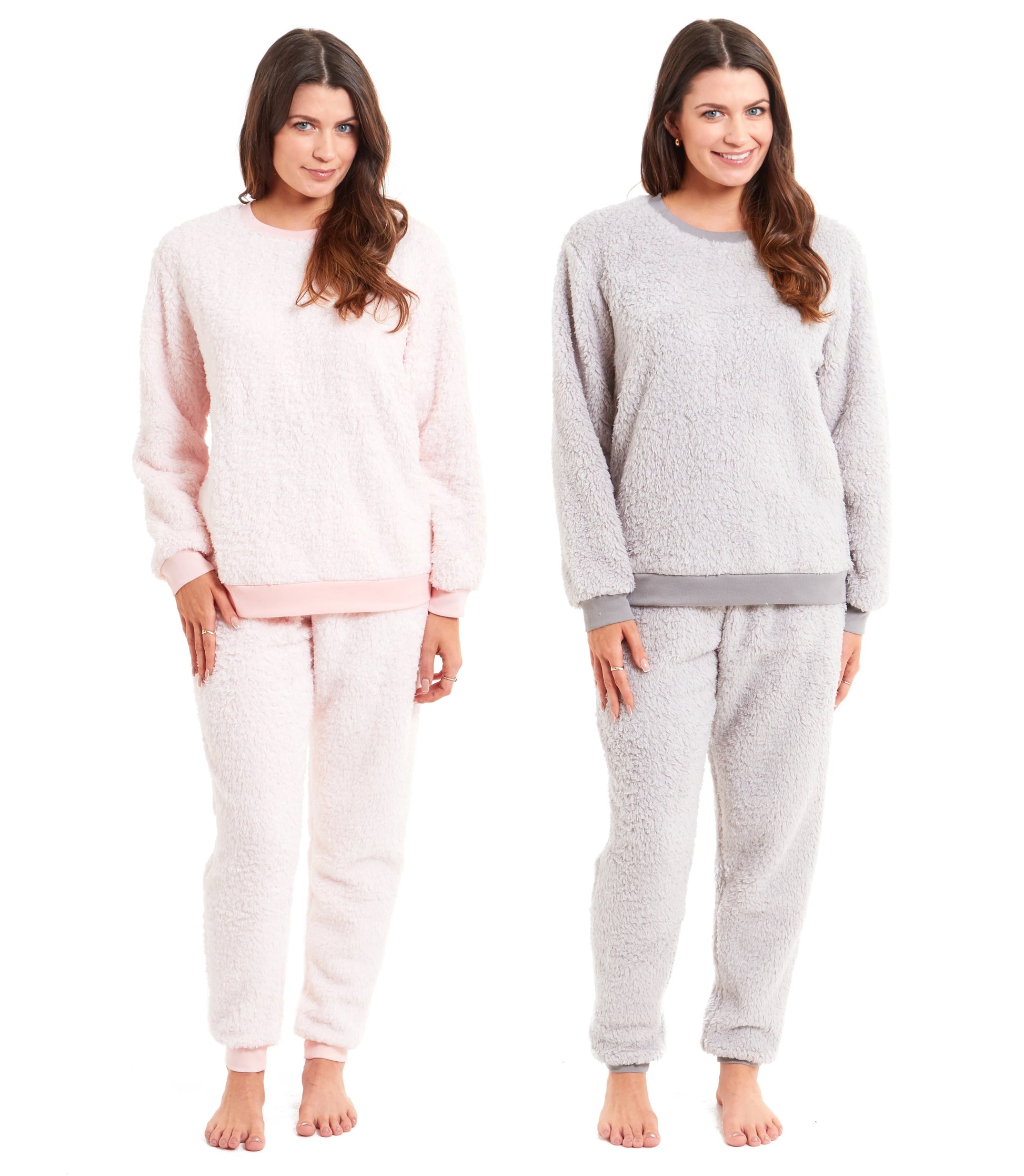 Teddy Fleece Lounge Set Fluffy Cosy Crew Neck Pyjama Daisy Dreamer Pyjamas