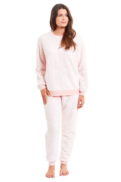 Teddy Fleece Lounge Set Fluffy Cosy Crew Neck Pyjama Daisy Dreamer Pyjamas