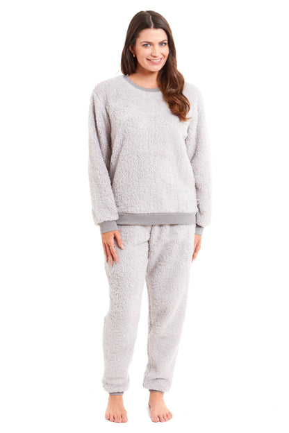 Teddy Fleece Lounge Set Fluffy Cosy Crew Neck Pyjama Daisy Dreamer Pyjamas