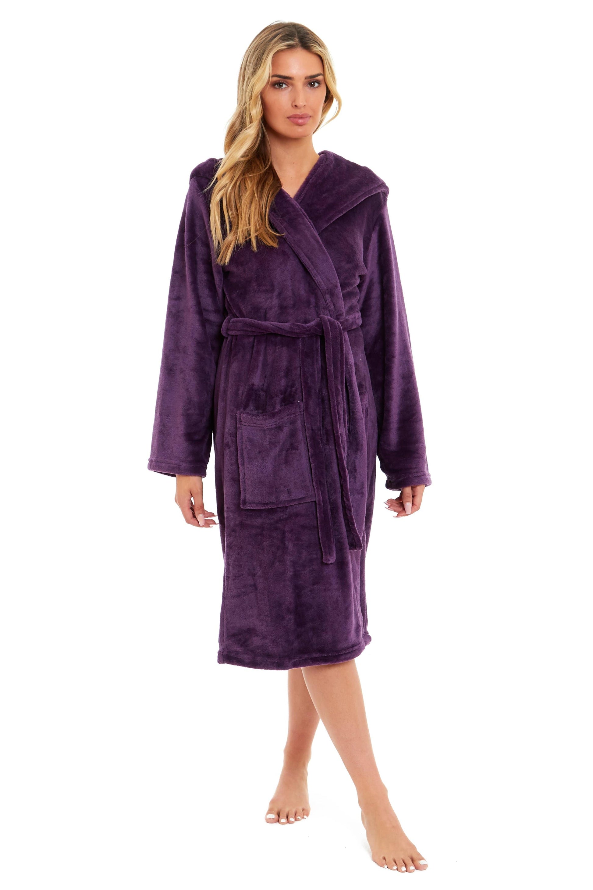 Super Soft Plush Fleece Hooded Dressing Gown Daisy Dreamer Dressing Gown