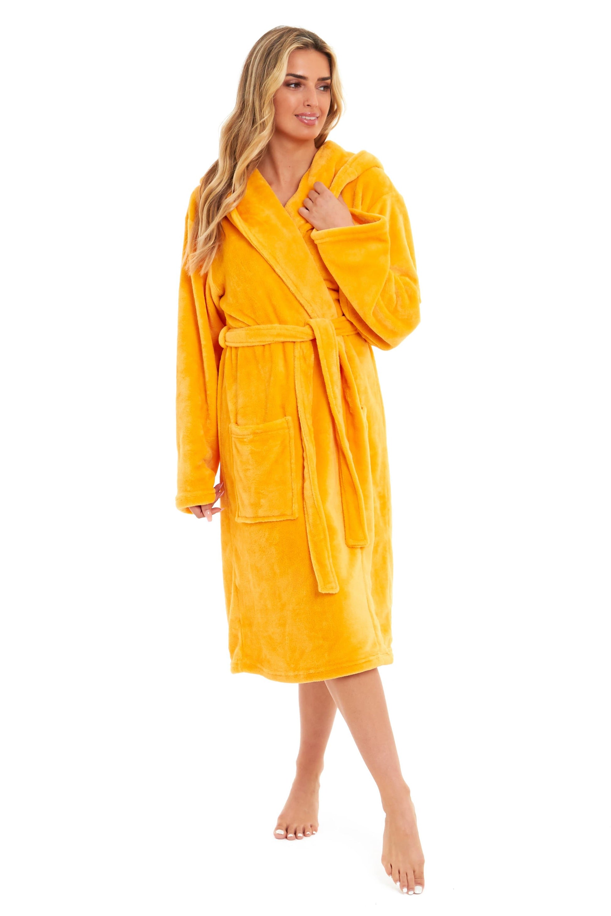 Super Soft Plush Fleece Hooded Dressing Gown Daisy Dreamer Dressing Gown