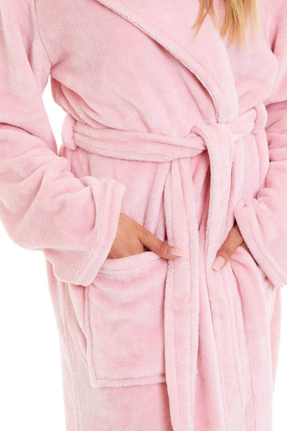 Super Soft Plush Fleece Hooded Dressing Gown Daisy Dreamer Dressing Gown