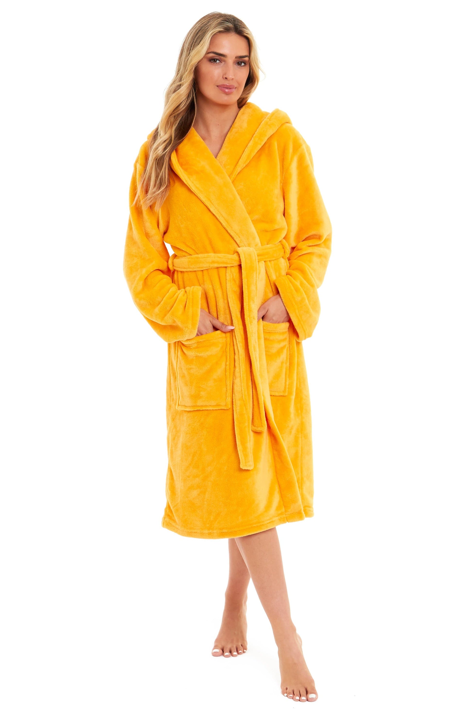 Super Soft Plush Fleece Hooded Dressing Gown Daisy Dreamer Dressing Gown