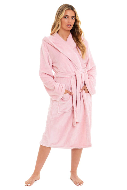 Super Soft Plush Fleece Hooded Dressing Gown Daisy Dreamer Dressing Gown