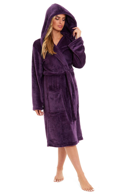 Super Soft Plush Fleece Hooded Dressing Gown Daisy Dreamer Dressing Gown