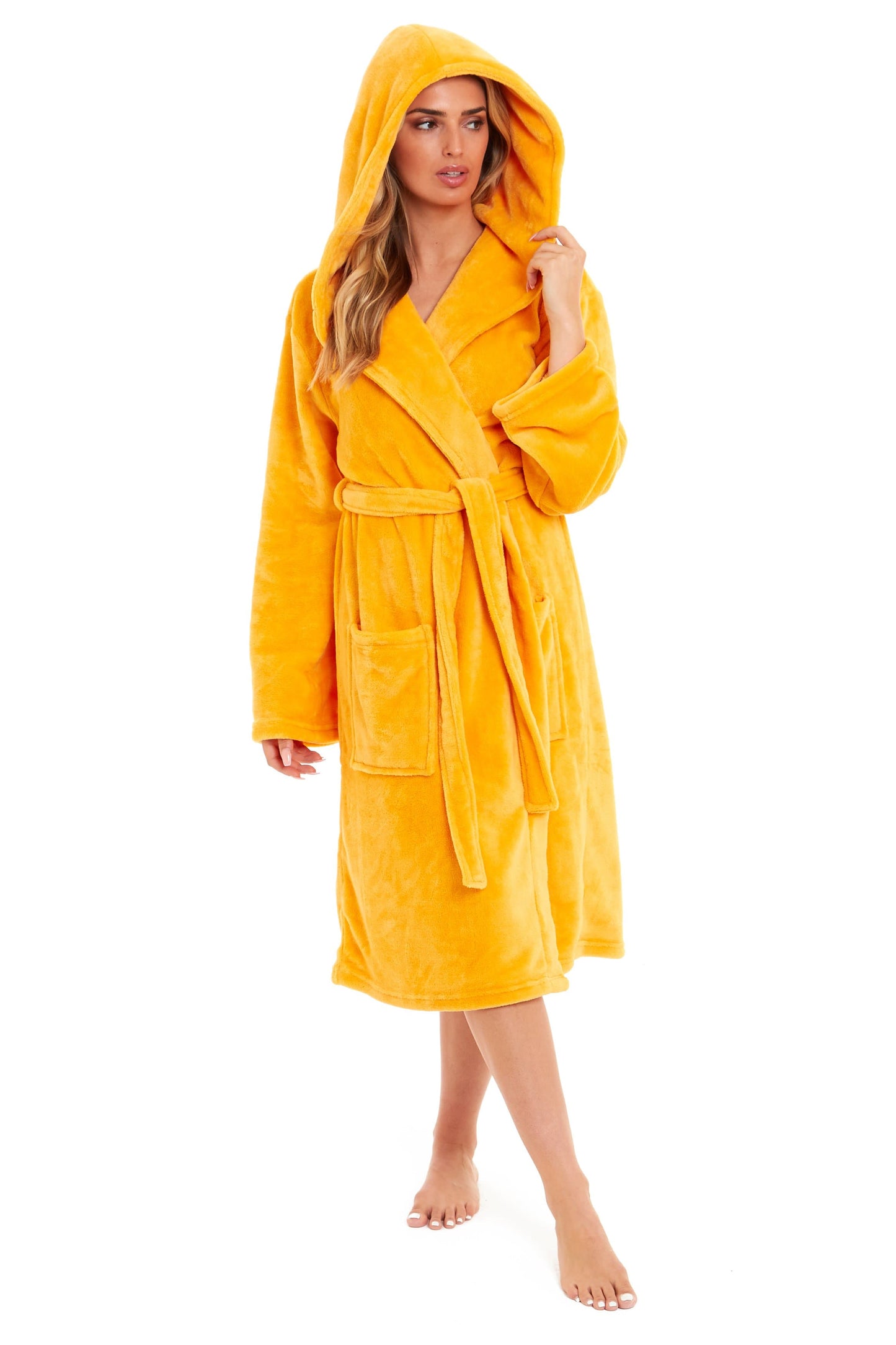 Super Soft Plush Fleece Hooded Dressing Gown Daisy Dreamer Dressing Gown