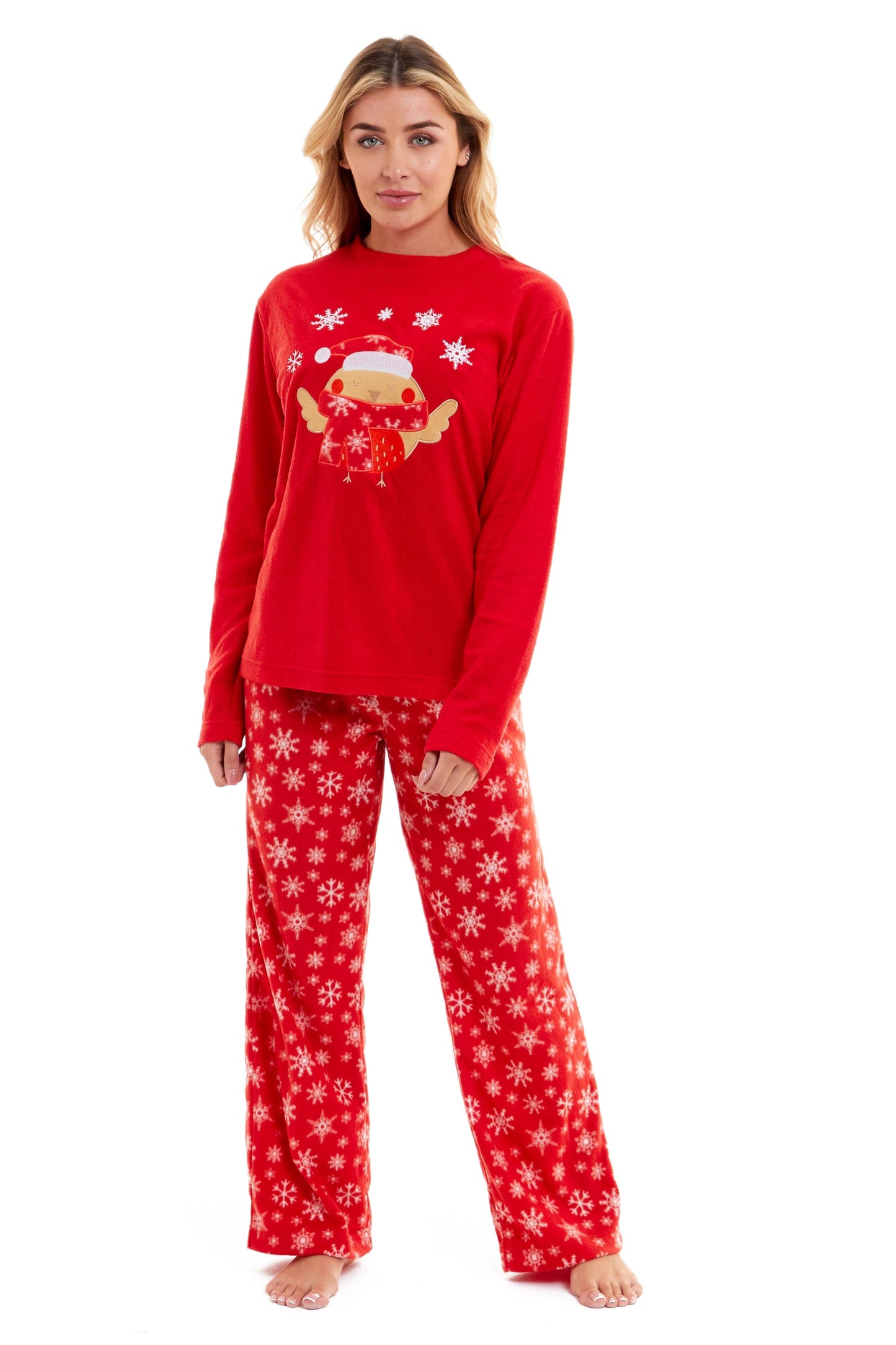 Robin Polar Fleece Pyjama Set, Christmas Gift Daisy Dreamer Pyjamas